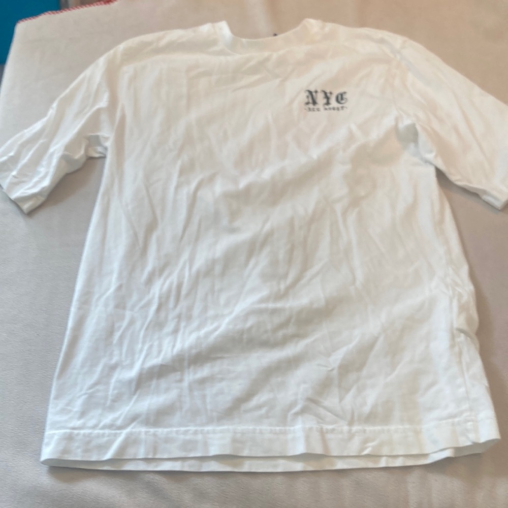Divided White Short Sleeve Tees Cotton Crew Neck